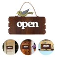 thumbnail image 2 of Creative Double Side Open and Closed Wooden Welcome Door Sign Door Hanging Tag, 2 of 3