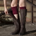 thumbnail image 2 of Advancent Cubierta calentadora de piernas para mujer, cubiertas para envolver las piernas al aire libre de invierno, accesorio de ropa, puños Suministros térmicos Vino rojo, 2 of 5