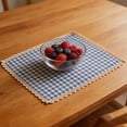 thumbnail image 4 of EGNMCR Plaid Placemat And Set Decorative Table Mat 30x40cm Rectangular Lace Placemat plaid placemat, 4 of 6