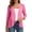 Pink, variant on Women Casual 3/4 Sleeve Open Front Cardigan Solid Color Loose Fit Lightweight Spring Summer Tops
