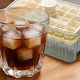 thumbnail image 4 of Ice Cube Tray with Lid and Bin for Freezer Storage, 28 Cavity Silicone Ice Cube Trays Easy Release, Ice Mold with Ice Scoop for Tea Coffee Drinks, 4 of 8