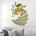 thumbnail image 6 of ChicHomey Metal Living Room Luxury Peacock Large Wall Clock 3D Wall Watch Home Decor Gift, 6 of 7