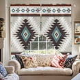 thumbnail image 2 of Aztec Southwestern Swag Curtain Valance for Windows, Ethnic Tribal Style Geometric Teal Grey Window Treatments Short Swag Topper for Kitchen Windows Bathroom Bedroom, 36"x45", 2 of 8