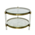 thumbnail image 1 of Table d'appoint Funke en argent avec verre trempé, acrylique et acier, 1 of 3
