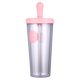 thumbnail image 2 of FELTECHELECTR 1 vaso de plástico con pajita para beber agua, vaso para sorber, vaso de doble capa, taza de café, 2 of 6