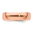 thumbnail image 4 of 14k Rose Gold 6mm Lightweight Half Round Wedding Band Size 6.5 RHRL060, 4 of 4