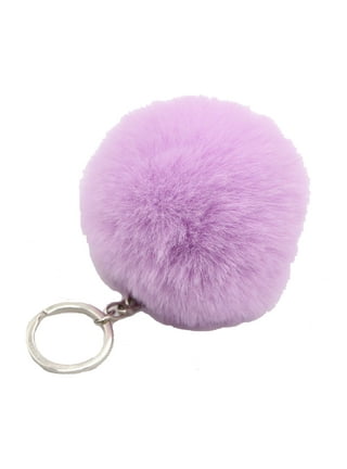 1pc Pom Poms Keychains Fluffy Heart Shape Pompoms Keyrings Puff Ball  Keychain For Valentine'S Day Christians Tree Ornaments