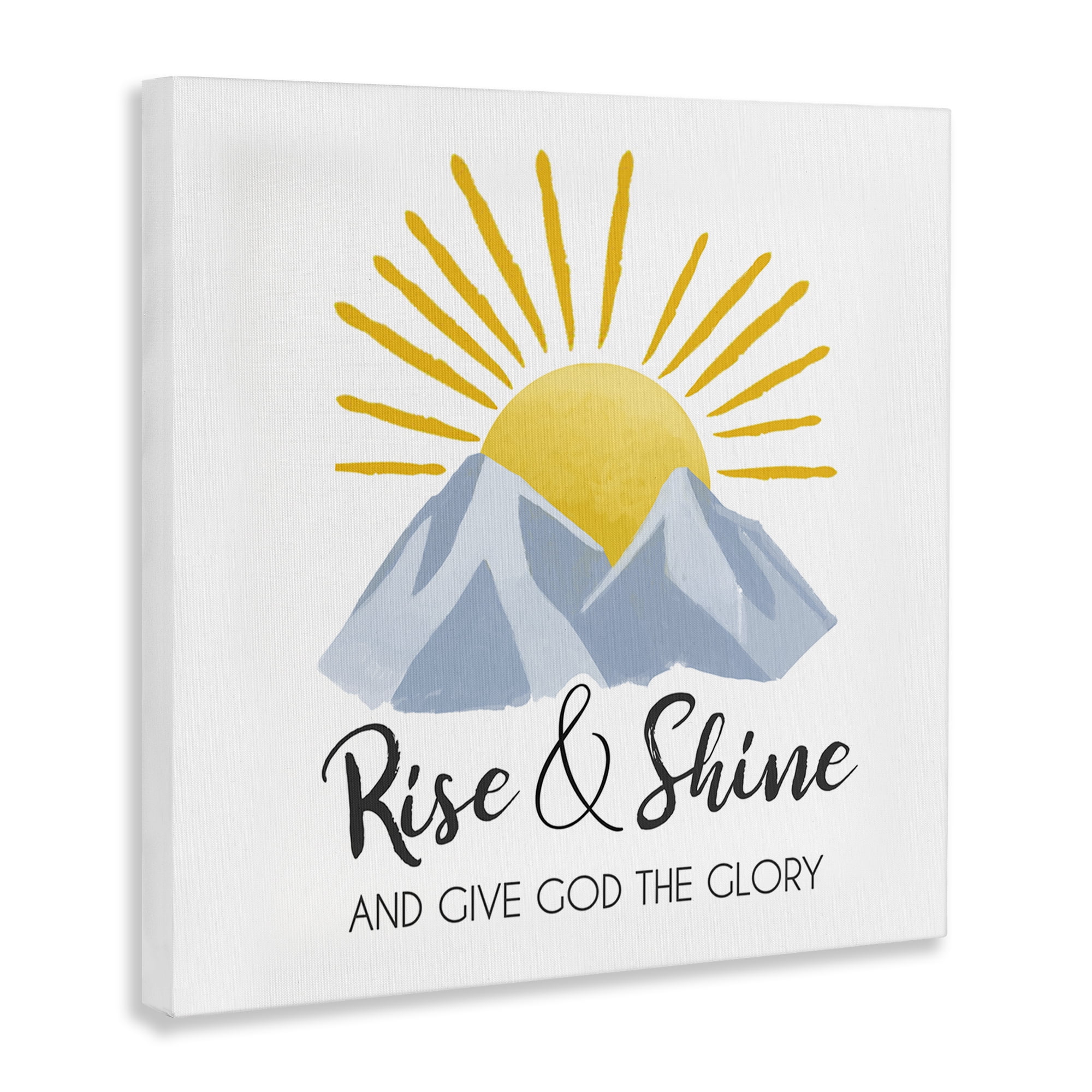 Stupell Industries Spiritual Rise & Shine Religious & Spiritual Painting Wrapped Canvas Art Print Wall Art, 30 x 30