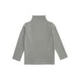 thumbnail image 4 of Aislor Boys Girls Turtleneck Tshirt Cotton Long Sleeve Shirt Solid Color Warm Tee Tops 1-8 Age Coffee 3-4, 4 of 7
