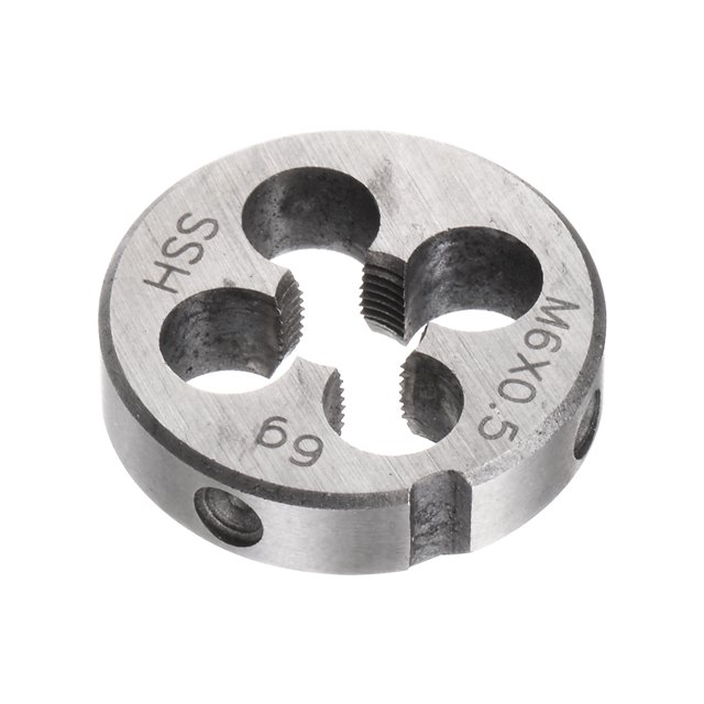 Unique Bargains Rond Filetage Meurt Métrique M6 x 0.5 Fil Haute Vitesse en Acier Vis de Coupe Meurent