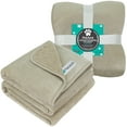 thumbnail image 2 of PetAmi Waterproof Dog Blanket For Large Giant Dogs, Pee Proof Pet Blanket Sherpa Fleece Crate Cover, Reversible Cat Throw Bed Kennel Protector, Soft Plush Washable Pad (Queen 90x90, Taupe), 2 of 7