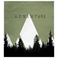 thumbnail image 3 of Adventure Twin Size Duvet Cover Set, Forest with Halftone Effect Hipster Typography Camping in Mountains, Decorative 2 Piece Bedding Set with 1 Pillow Sham, Army Green Black White, by Ambesonne, 3 of 3