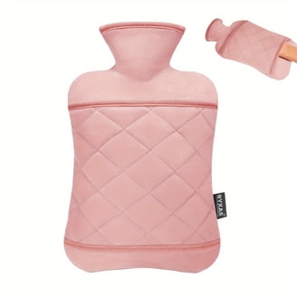Classic Hot Water Bottle With Soft Plush Cover - 2L BPA-Free Rubber, For Pain Relief & Warmth