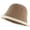 Khaki, variant on CoCopeaunts Dome Bucket Hat Women Matching Knitting Hats Warm Roll-up Brim Outdoor Fisherman Cap Shade Keep Warm
