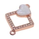 thumbnail image 5 of 1 Unidades De Latón Cuadrado Diseñado Conectores Colgantes Collar Joyería Hallazgos Accesorios Conector Para DIY Suministros Oro rosa + blanco, 5 of 6