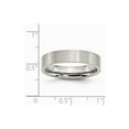thumbnail image 6 of Stainless Steel Flat 5mm Brushed Band Size: 6; for Adults and Teens; for Women and Men, 6 of 6
