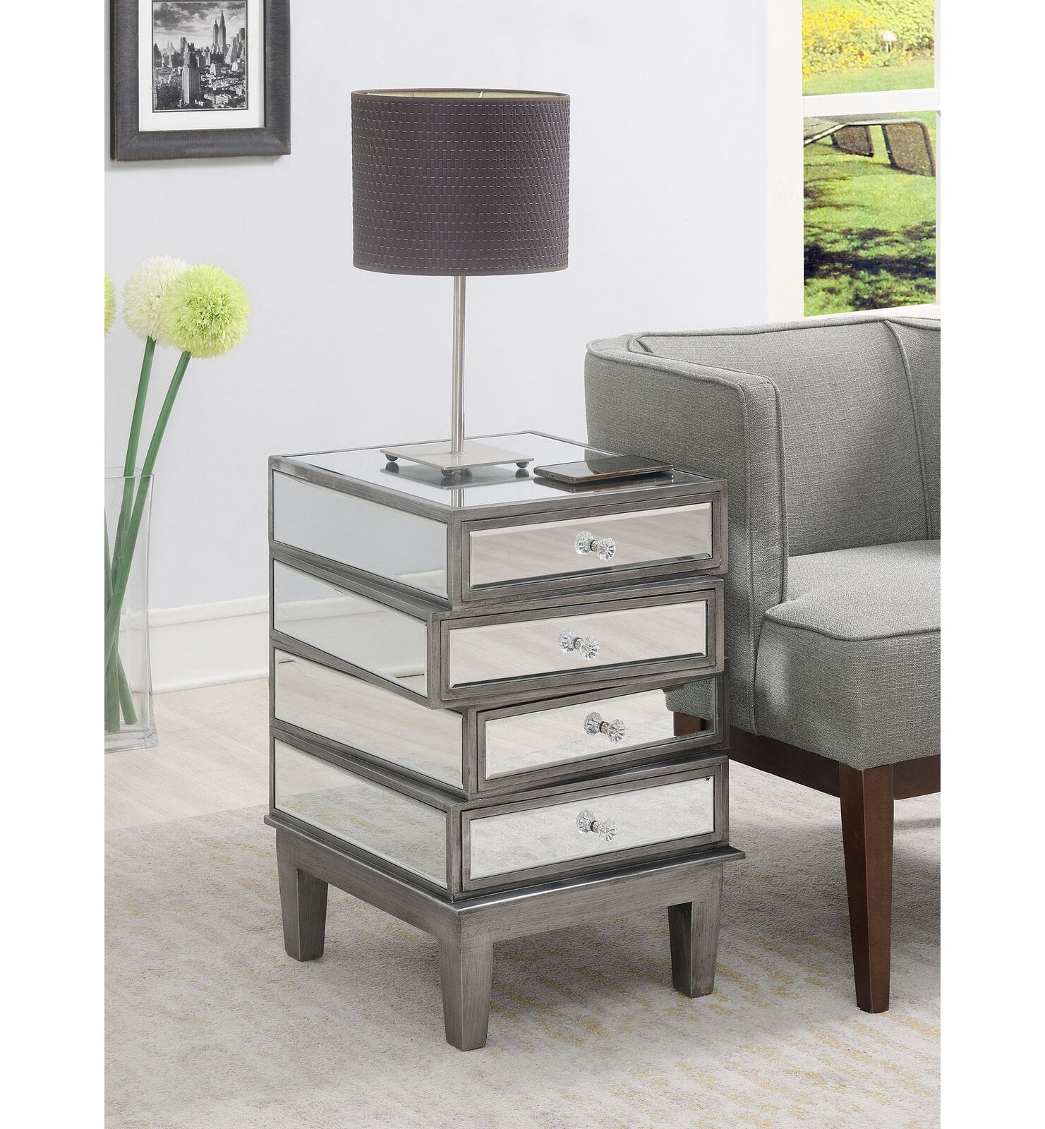 Claybrooks end deals table with storage