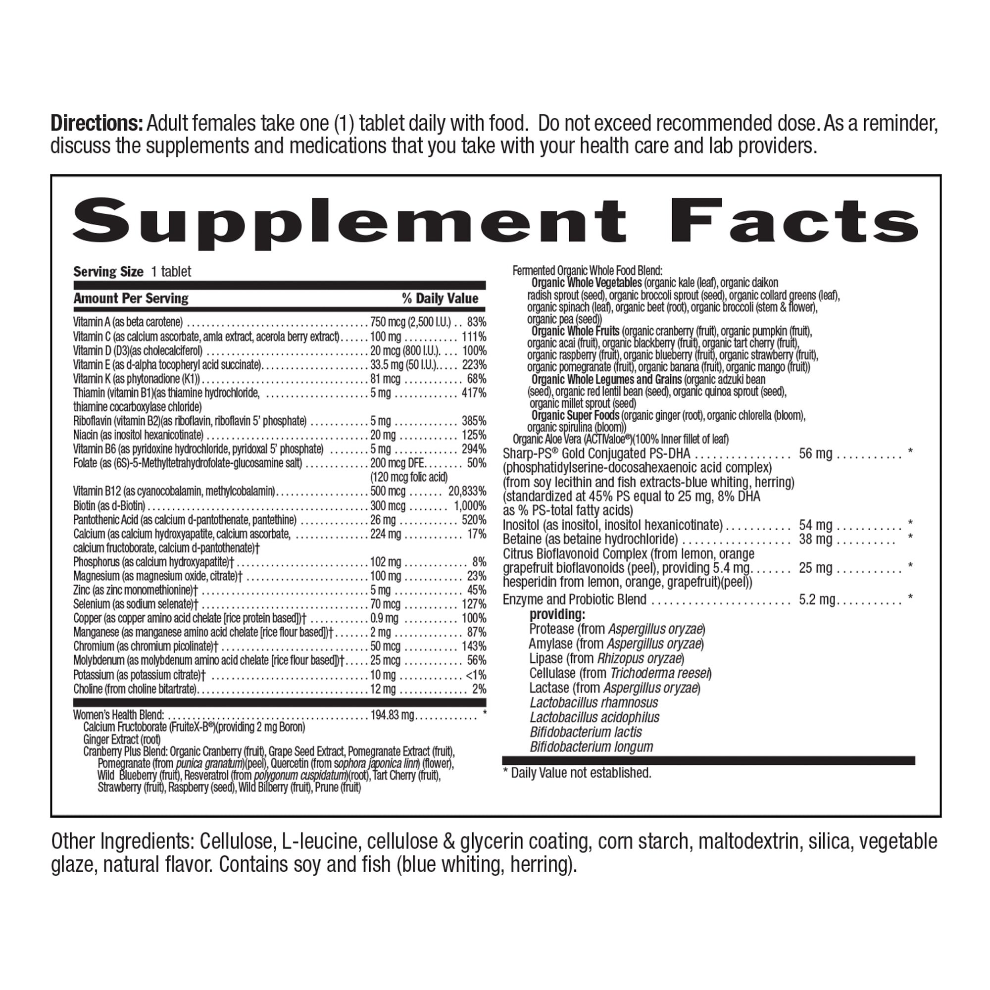 Country Life CORE Daily-1 for Women 50+ Multivitamin - Formulated for Women Over 50, Complete Daily Nutrition with Women's Health Blend, Coenzymated B Vitamins, Probiotics, and Digestive Enzymes