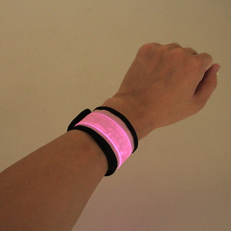 SAFEGLOW® Premium Flashing Light Up LED Wrist Band Running and Cycling Safety 