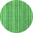 thumbnail image 1 of Ahgly Company Indoor Round Abstract Emerald Green Modern Area Rugs, 6' Round, 1 of 4