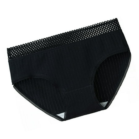 

ELENXS Cotton Panty Women Hollow Underwear Girl Middle Waist Briefs