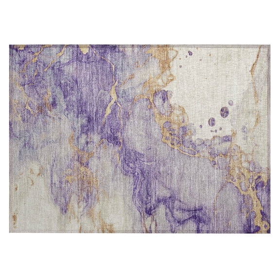 Dalyn Rugs Machine Washable Indoor/Outdoor Chantille ACN2110 Purple 1'8" x 2'6" Rug