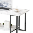 thumbnail image 6 of Baxluxe Marble Coffee Table, 40-inch Marble Top, Metal Steel Frame, WHite, 6 of 7