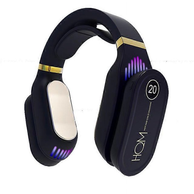 ventilador de cuello Yashi aire acondicionado portátil recargable sin aspas USB silencioso negro