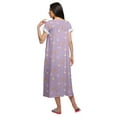 thumbnail image 4 of Moomaya WoMen's V-Neck Nursing Sleepwear Printed Cotton A-Line Nightdress, 4 of 5