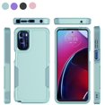 thumbnail image 1 of For Moto G pure/ G Power（2022）Case, 2 in 1 Hard PC Phone Case for Moto G pure/ G Power（2022）, Rubber & Rugged Shockproof Full Body Protection Case Cover-Black, 1 of 8
