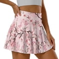 thumbnail image 3 of Xoenoiee Butterfly Cherry Blossom Print Pleated Tennis Skirts for Women High Waist Golf Skort with Built-in Shorts Breathable Athletic Skorts, S, 3 of 7