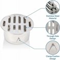 thumbnail image 2 of Drain de Sol Rond, Design Robuste Imperméable Anti-Blocage pour Usage Extérieur Installation Facile Drain en Acier Inoxydable pour Toits Balcons Cuisines (Hauteur 42mm), 2 of 5