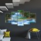 thumbnail image 2 of Cuadros Decorativos Paisaje 5D bricolaje redondo completo 5 piezas diamante pintura punto de cruz (L2225) Tmvgtek embutido en tela, 2 of 9