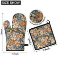 thumbnail image 6 of Pioneer Flower Kitchen Oven Mitt and Pot Holder Sets 4 Pcs for Baking, Cooking and Grilling, Heat Resistant Up To 392 °F, 6 of 7