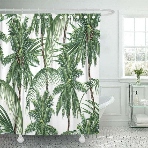 SUTTOM Green Leaf Palm Trees Tropical Leaves Pattern ...