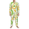 thumbnail image 3 of Naloa St Patrick's Day1 Men’s Pajamas Set - Long Sleeve Button Down Sleep Shirt and Pajama Bottoms Sleepwear Set-Large, 3 of 7