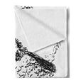 thumbnail image 2 of Black and White Soft Flannel Fleece Throw Blanket, Abstract Illustration of a Baseball Player Posing Grunge, Cozy Plush for Indoor and Outdoor Use, 50" x 70", Charcoal Grey White, by Ambesonne, 2 of 5