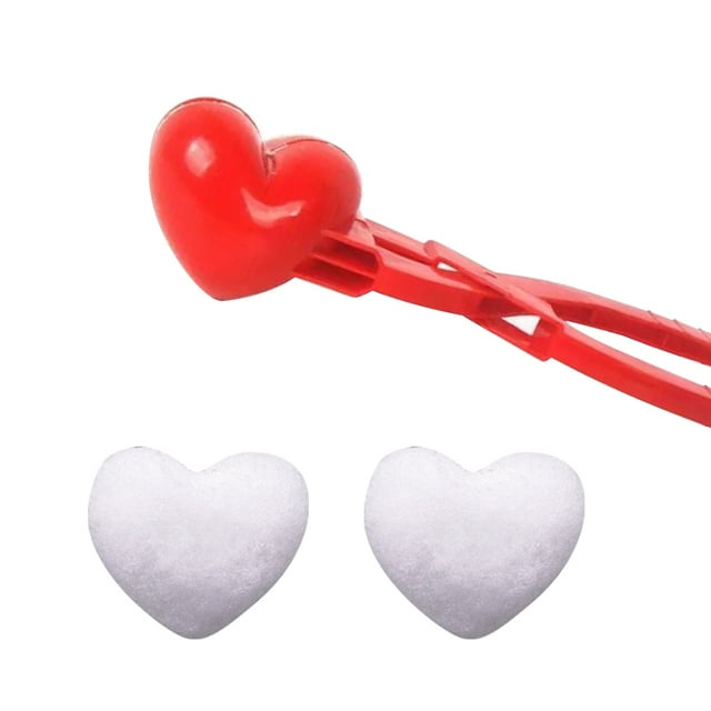 Heart Shape Snowball Maker Toys, Durable Cute Love Heart Snowball Maker Clip For Adults