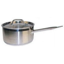Winco SSSP-7, 7.5-Quart Stainless Steel Sauce Pan With Cover Helper Handle, Classic SaucePot with Lid