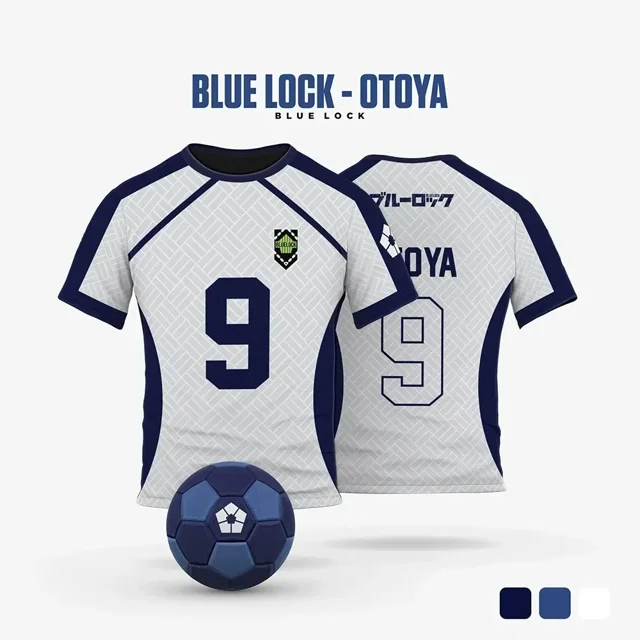 Dernière Mode Été 2025 Maillot de Cosplay Bleu Lock BAROU Dessin Animé Anime Manches Courtes Unisexe Séchage Rapide T-Shirt de Mode