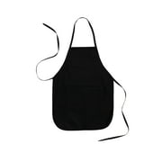 100% Cotton Apron with Pocket (20” x 28” - 12pk) Blank Aprons Perfect for Arts, Crafts, Bridesmaids, Birthday Parties, Baby Showers - Black