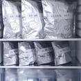 thumbnail image 4 of 10 PCS Thick Aluminum Foil Sealable Storage Bags, Reusable Stand Up Pouches with Labels & Zip Lock for Food, Vegetables, Fruits, and Meat Storage, 10.24 * 11.42 inch, 4 of 9