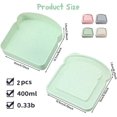 thumbnail image 2 of Sandwich Containers, Sandwich Containers for Lunch Boxes, Reusable Plastic Food Storage Sandwich Box with Lid, BPA Free for Family Adults for Office, Camping, 2 of 6