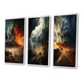 thumbnail image 3 of Designart "Storm Raging SPIRAL III" Nautical & Beach Framed Wall Art Set Of 3 - Grey Storms Frame Gallery Wall Set For Home Decor, 3 of 6