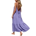 thumbnail image 6 of LIaqionyy Women's Maxi Dress Boho Adjustable Spaghetti Strap Beach Long Dresses Flowy Casual Sleeveless Sundress, 6 of 7