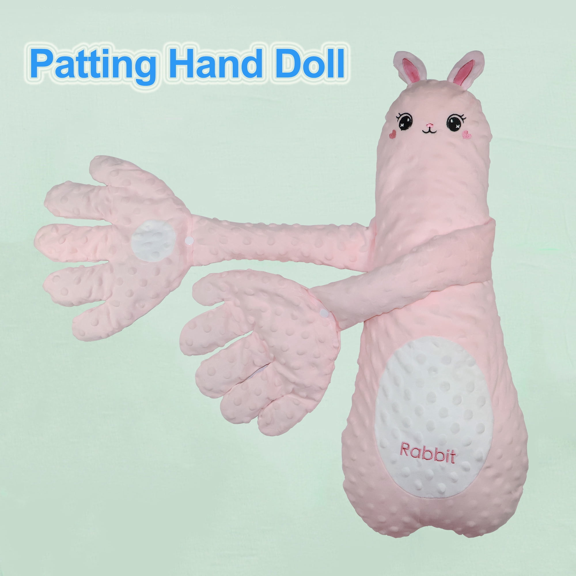 CPWVKI Rabbit Plush Toy Funny cartoon Stuffed Animal Plush Bunny with Patting Hand Doll Gift for Boys Girls