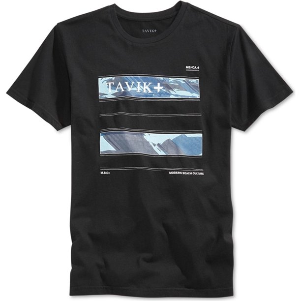 Tavik Camo Modern Graphic playera para hombre, negro, grande Tavik Camiseta gráfica