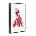 thumbnail image 4 of Stupell Industries Lady & Red Bow Dress Novelty Painting Black Framed Art Print Wall Art, 12 x 18, 4 of 10