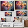 thumbnail image 4 of Designart "Radiance of Baroque Luminary Chandelier in Yellow" Fashion Framed Wall Art - Glam Yellow Chandelier Entryway Framed Wall Art Print, 4 of 6