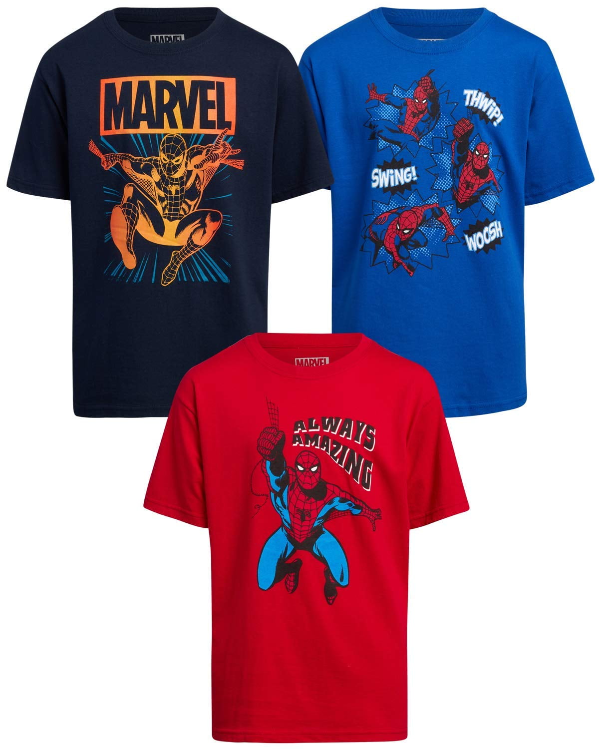 Marvel Boys Spider Man T Shirt 3 Pack Marvel Super Hero Graphic Tee marvel-boys-spider-man-t-shirt-3-pack-marvel-super-hero-graphic-tee